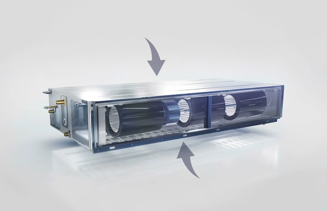 MyCond Medium ESP Kanal kompakte Bauweise mit Doppelventilator