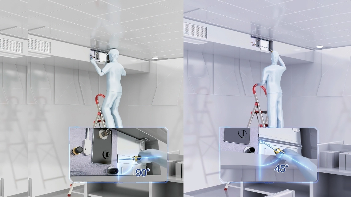 MyCond Ducted unit with high static pressure easy access to the printed circuit board