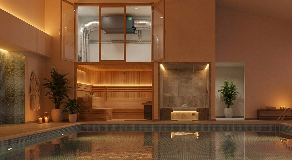 Kanalentfeuchter für Schwimmbäder energiesparende Technologien Mycond MSHAC